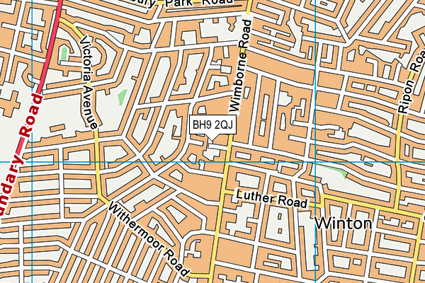 BH9 2QJ map - OS VectorMap District (Ordnance Survey) BH9 2QJ map - OS VectorMap District (Ordnance Survey)
