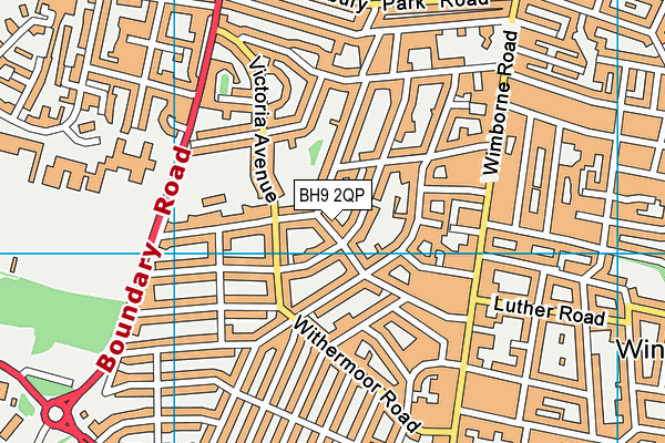 BH9 2QP map - OS VectorMap District (Ordnance Survey) BH9 2QP map - OS VectorMap District (Ordnance Survey)