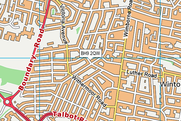 BH9 2QW map - OS VectorMap District (Ordnance Survey) BH9 2QW map - OS VectorMap District (Ordnance Survey)