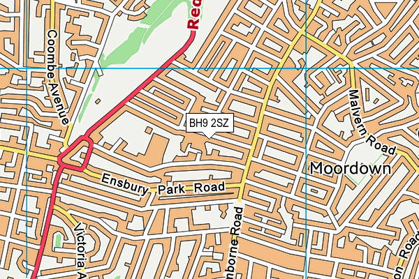 BH9 2SZ map - OS VectorMap District (Ordnance Survey) BH9 2SZ map - OS VectorMap District (Ordnance Survey)