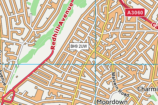 BH9 2UW map - OS VectorMap District (Ordnance Survey) BH9 2UW map - OS VectorMap District (Ordnance Survey)