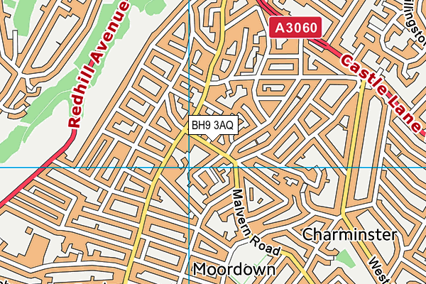 BH9 3AQ map - OS VectorMap District (Ordnance Survey) BH9 3AQ map - OS VectorMap District (Ordnance Survey)