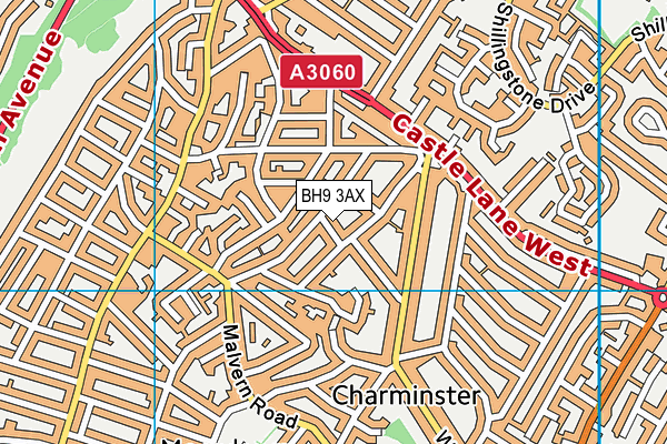 BH9 3AX map - OS VectorMap District (Ordnance Survey) BH9 3AX map - OS VectorMap District (Ordnance Survey)