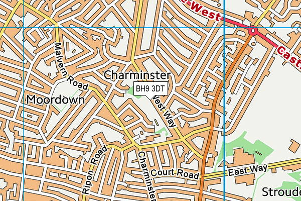 BH9 3DT map - OS VectorMap District (Ordnance Survey) BH9 3DT map - OS VectorMap District (Ordnance Survey)
