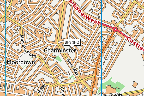 BH9 3HQ map - OS VectorMap District (Ordnance Survey) BH9 3HQ map - OS VectorMap District (Ordnance Survey)
