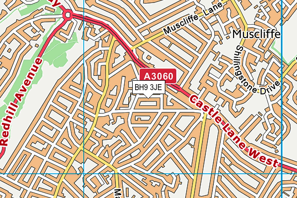BH9 3JE map - OS VectorMap District (Ordnance Survey) BH9 3JE map - OS VectorMap District (Ordnance Survey)