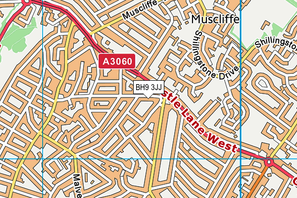 BH9 3JJ map - OS VectorMap District (Ordnance Survey) BH9 3JJ map - OS VectorMap District (Ordnance Survey)