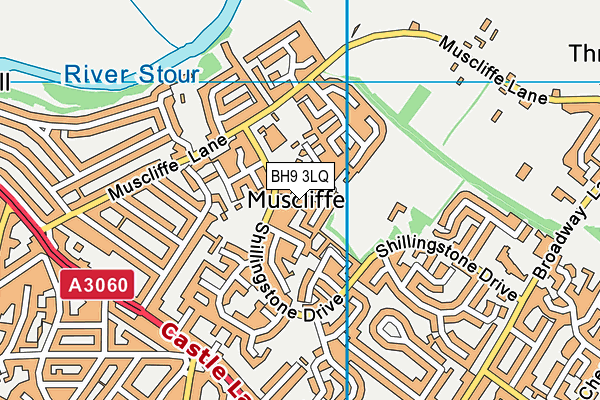 BH9 3LQ map - OS VectorMap District (Ordnance Survey) BH9 3LQ map - OS VectorMap District (Ordnance Survey)