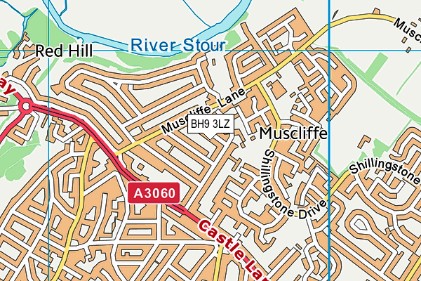 BH9 3LZ map - OS VectorMap District (Ordnance Survey) BH9 3LZ map - OS VectorMap District (Ordnance Survey)