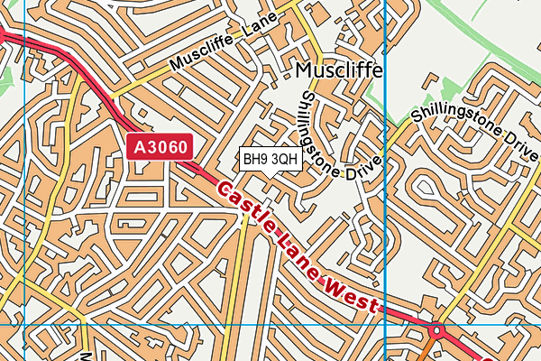 BH9 3QH map - OS VectorMap District (Ordnance Survey) BH9 3QH map - OS VectorMap District (Ordnance Survey)