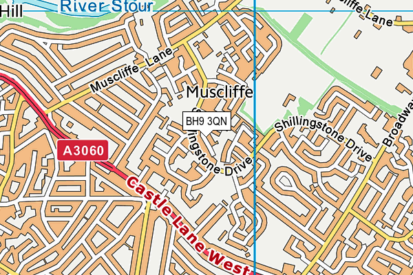 BH9 3QN map - OS VectorMap District (Ordnance Survey) BH9 3QN map - OS VectorMap District (Ordnance Survey)