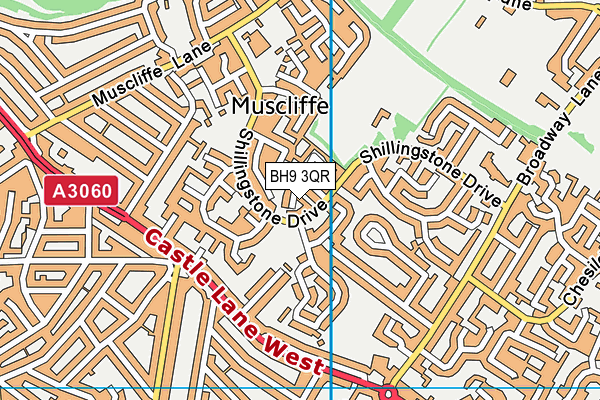 BH9 3QR map - OS VectorMap District (Ordnance Survey) BH9 3QR map - OS VectorMap District (Ordnance Survey)