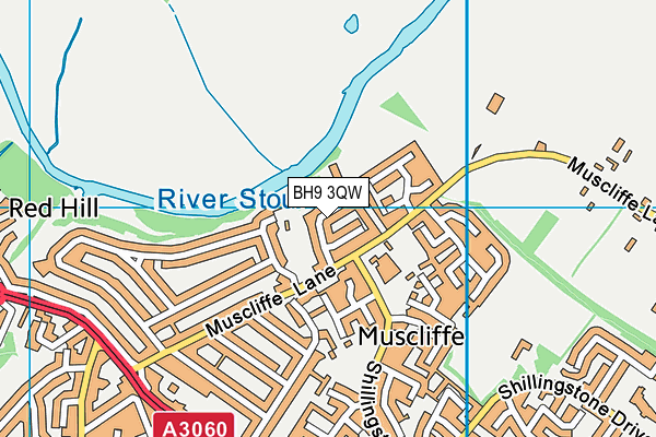 BH9 3QW map - OS VectorMap District (Ordnance Survey) BH9 3QW map - OS VectorMap District (Ordnance Survey)