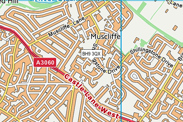 BH9 3QX map - OS VectorMap District (Ordnance Survey) BH9 3QX map - OS VectorMap District (Ordnance Survey)