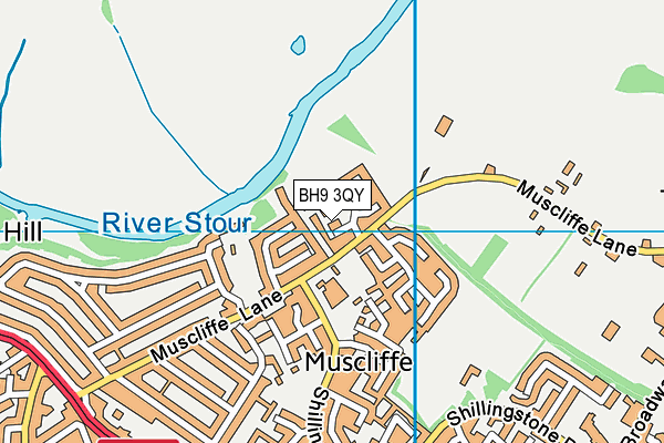 BH9 3QY map - OS VectorMap District (Ordnance Survey) BH9 3QY map - OS VectorMap District (Ordnance Survey)