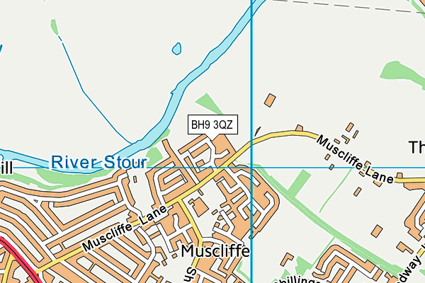 BH9 3QZ map - OS VectorMap District (Ordnance Survey) BH9 3QZ map - OS VectorMap District (Ordnance Survey)