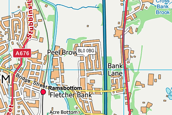 BL0 0BG map - OS VectorMap District (Ordnance Survey)