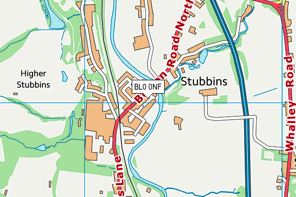 BL0 0NF map - OS VectorMap District (Ordnance Survey) BL0 0NF map - OS VectorMap District (Ordnance Survey)