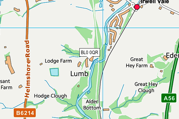 BL0 0QR map - OS VectorMap District (Ordnance Survey) BL0 0QR map - OS VectorMap District (Ordnance Survey)