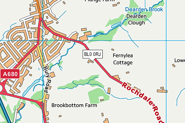 BL0 0RJ map - OS VectorMap District (Ordnance Survey)