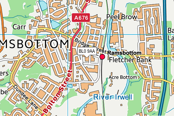 BL0 9AA map - OS VectorMap District (Ordnance Survey) BL0 9AA map - OS VectorMap District (Ordnance Survey)