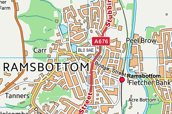 BL0 9AE map - OS VectorMap District (Ordnance Survey) BL0 9AE map - OS VectorMap District (Ordnance Survey)