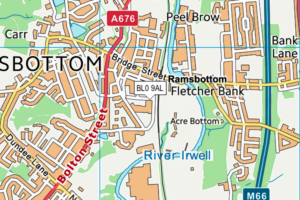 BL0 9AL map - OS VectorMap District (Ordnance Survey) BL0 9AL map - OS VectorMap District (Ordnance Survey)