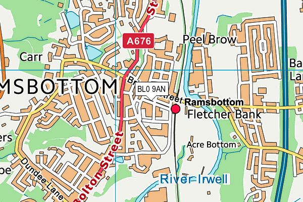 BL0 9AN map - OS VectorMap District (Ordnance Survey) BL0 9AN map - OS VectorMap District (Ordnance Survey)