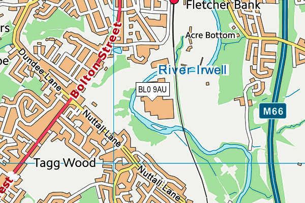 BL0 9AU map - OS VectorMap District (Ordnance Survey) BL0 9AU map - OS VectorMap District (Ordnance Survey)