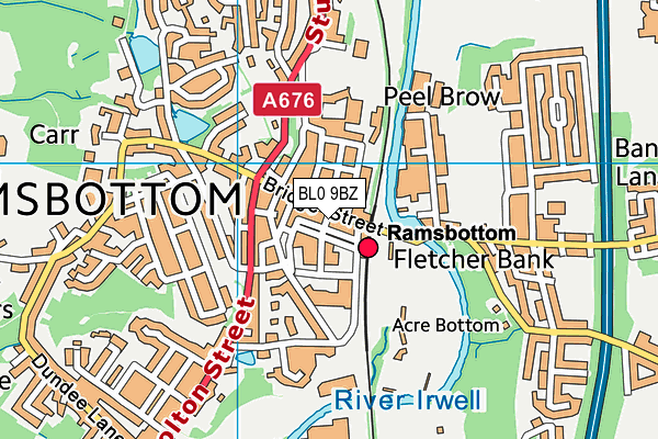 BL0 9BZ map - OS VectorMap District (Ordnance Survey)