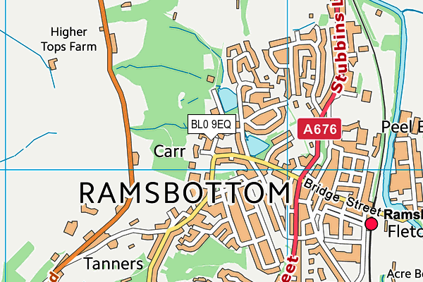 BL0 9EQ map - OS VectorMap District (Ordnance Survey) BL0 9EQ map - OS VectorMap District (Ordnance Survey)