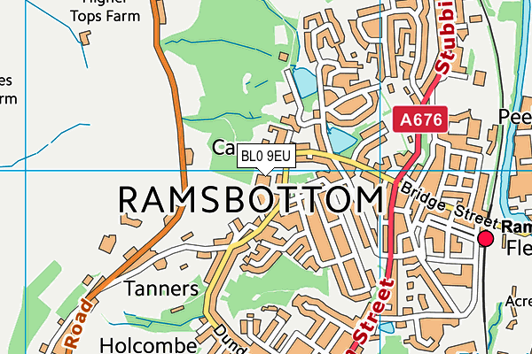 BL0 9EU map - OS VectorMap District (Ordnance Survey)