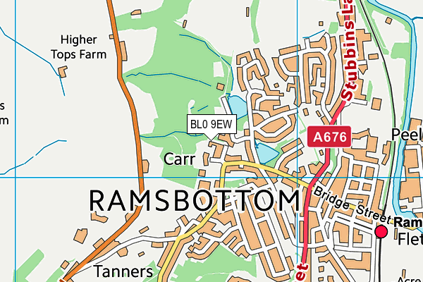 BL0 9EW map - OS VectorMap District (Ordnance Survey) BL0 9EW map - OS VectorMap District (Ordnance Survey)