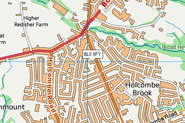BL0 9FY map - OS VectorMap District (Ordnance Survey) BL0 9FY map - OS VectorMap District (Ordnance Survey)