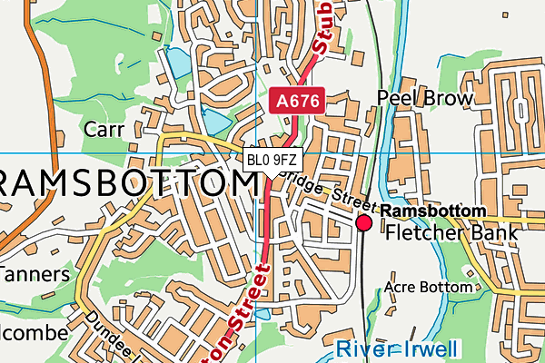 BL0 9FZ map - OS VectorMap District (Ordnance Survey) BL0 9FZ map - OS VectorMap District (Ordnance Survey)
