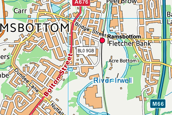 BL0 9GB map - OS VectorMap District (Ordnance Survey)