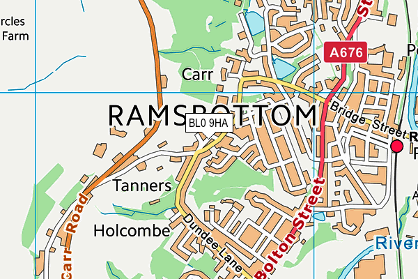 BL0 9HA map - OS VectorMap District (Ordnance Survey) BL0 9HA map - OS VectorMap District (Ordnance Survey)