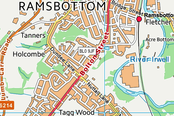 BL0 9JF map - OS VectorMap District (Ordnance Survey) BL0 9JF map - OS VectorMap District (Ordnance Survey)