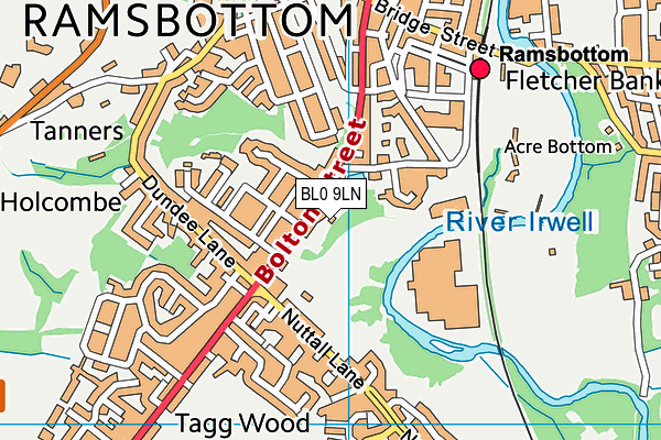 BL0 9LN map - OS VectorMap District (Ordnance Survey) BL0 9LN map - OS VectorMap District (Ordnance Survey)