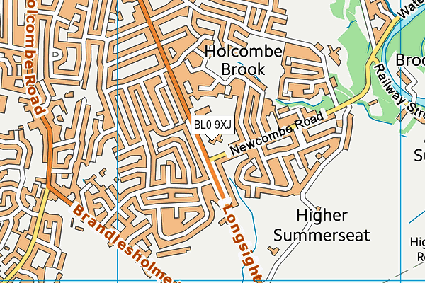 BL0 9XJ map - OS VectorMap District (Ordnance Survey) BL0 9XJ map - OS VectorMap District (Ordnance Survey)