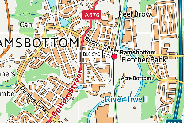 BL0 9YQ map - OS VectorMap District (Ordnance Survey) BL0 9YQ map - OS VectorMap District (Ordnance Survey)