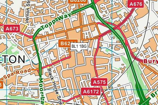 BL1 1BG map - OS VectorMap District (Ordnance Survey) BL1 1BG map - OS VectorMap District (Ordnance Survey)