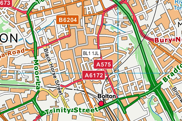 BL1 1JL map - OS VectorMap District (Ordnance Survey) BL1 1JL map - OS VectorMap District (Ordnance Survey)