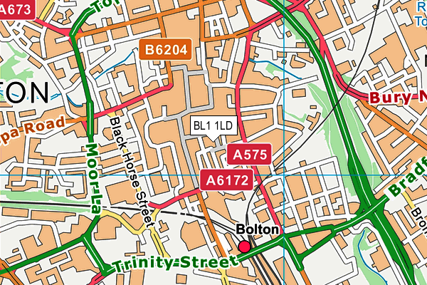 BL1 1LD map - OS VectorMap District (Ordnance Survey) BL1 1LD map - OS VectorMap District (Ordnance Survey)