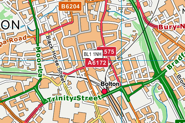 BL1 1NH map - OS VectorMap District (Ordnance Survey) BL1 1NH map - OS VectorMap District (Ordnance Survey)
