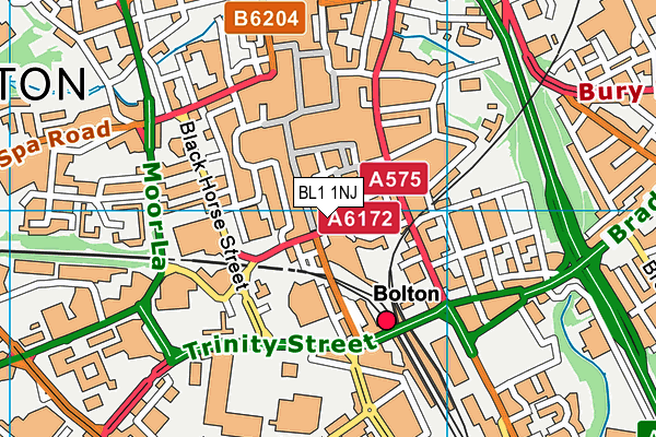 BL1 1NJ map - OS VectorMap District (Ordnance Survey) BL1 1NJ map - OS VectorMap District (Ordnance Survey)