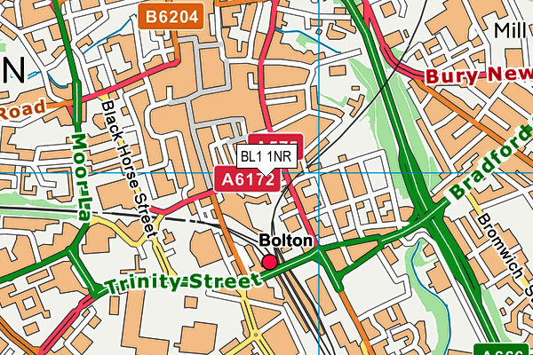 BL1 1NR map - OS VectorMap District (Ordnance Survey) BL1 1NR map - OS VectorMap District (Ordnance Survey)