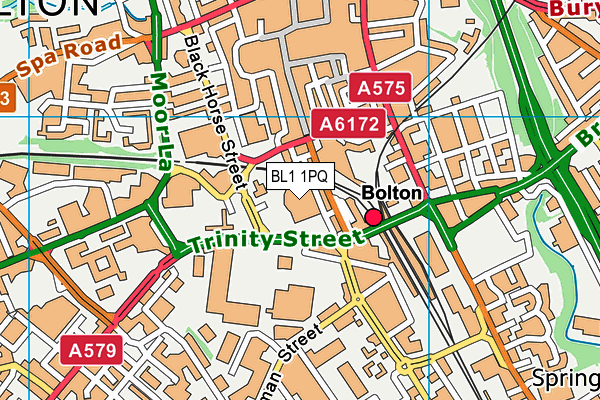 BL1 1PQ map - OS VectorMap District (Ordnance Survey) BL1 1PQ map - OS VectorMap District (Ordnance Survey)