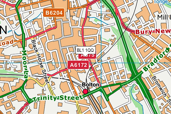 BL1 1QQ map - OS VectorMap District (Ordnance Survey) BL1 1QQ map - OS VectorMap District (Ordnance Survey)