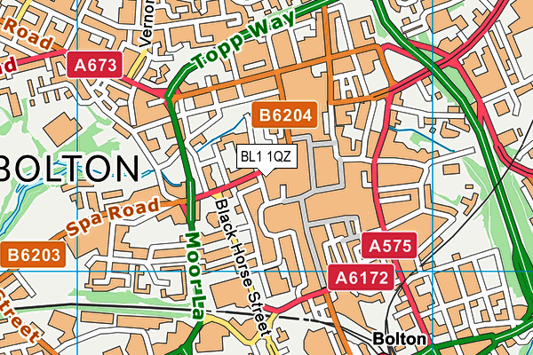 BL1 1QZ map - OS VectorMap District (Ordnance Survey) BL1 1QZ map - OS VectorMap District (Ordnance Survey)